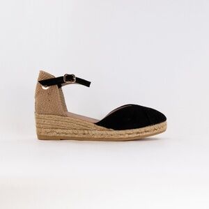 ERIC MICHAEL Anthropology COPA 3 WEDGE in BLACK SUEDE Size 10 (41)